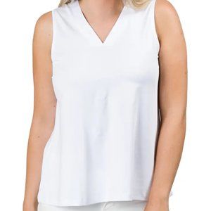 Womens White Amy V-Neck Top NWT, Various sizes, easy fit, Brand Top it off!